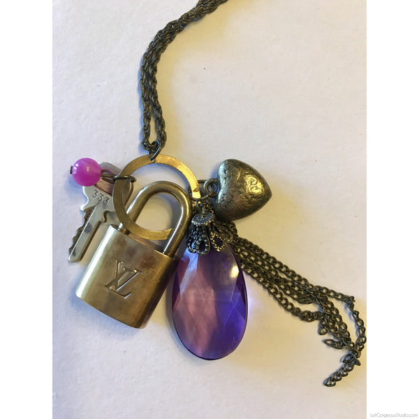 Louis Vuitton Lock & Key Charm Necklace