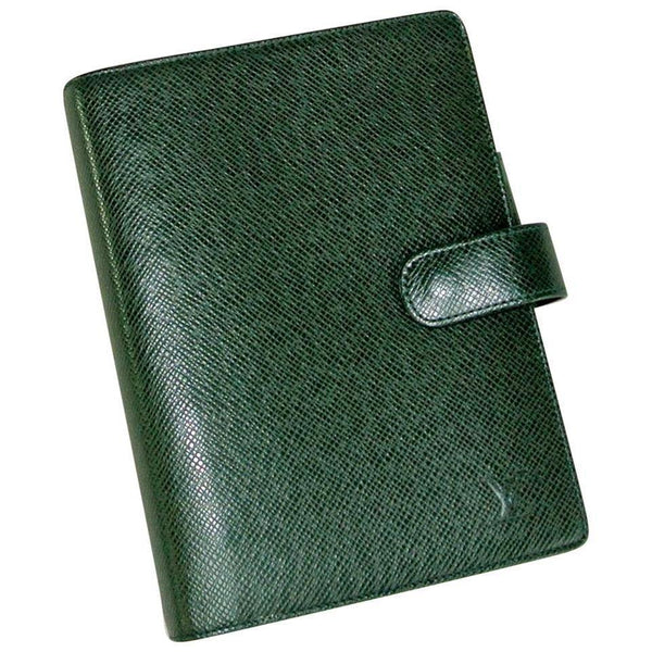 Louis Vuitton Dark Green Taiga Six-Ring Agenda Cover