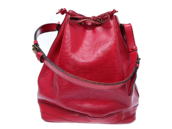 vuitton red epi leather bag