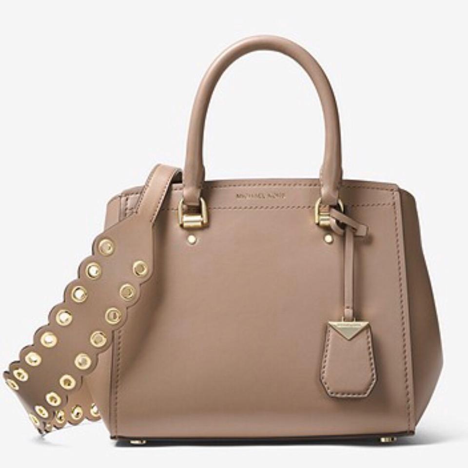 Michael Kors Brown Leather Riveted Shoulder Strap – Just Gorgeous ...