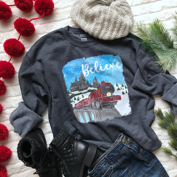 train castle shirt for christmas