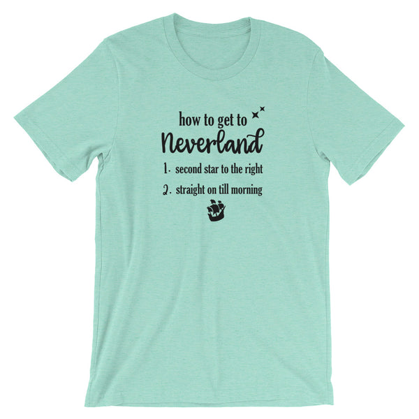 How to Get to Neverland Disney Peter Pan Shirt T-Shirt – Polka Dot ...