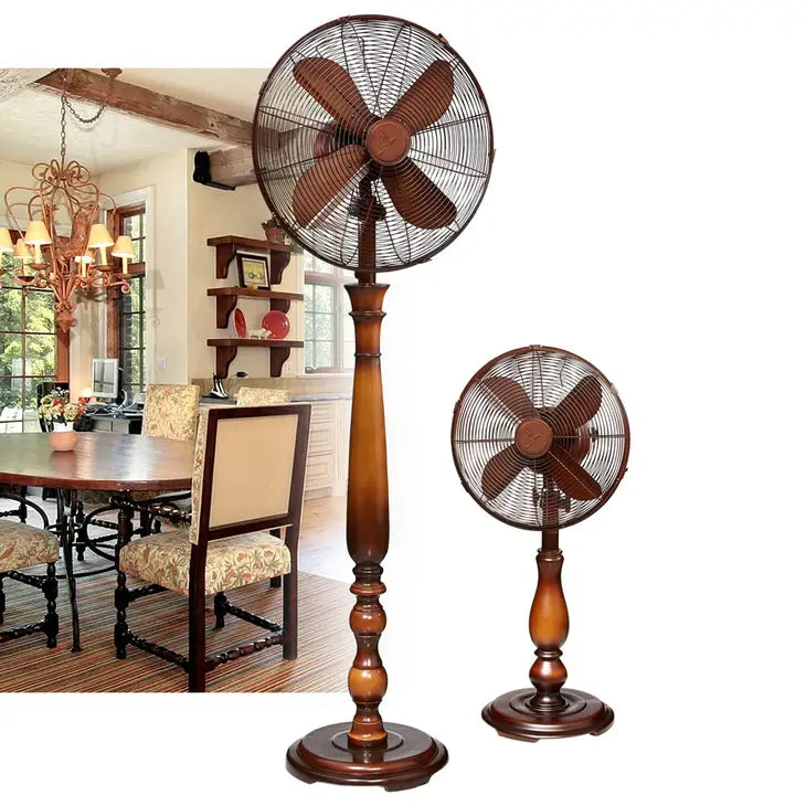 半額 DecoBREEZE Pedestal Fan Adjustable Height Speed Oscillating Fan, 16  In, Brushed Copper