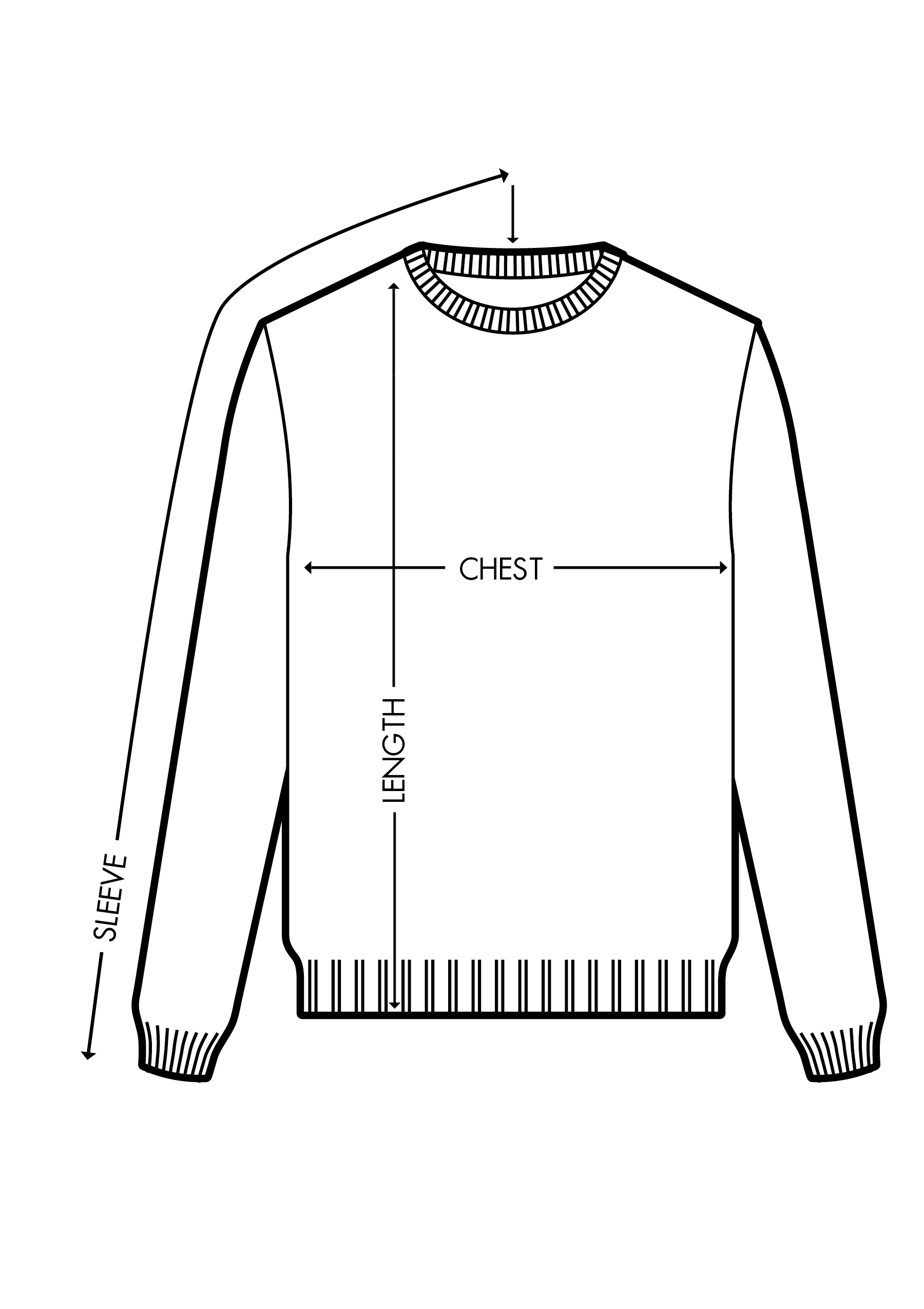 Knit Sweater Size Chart