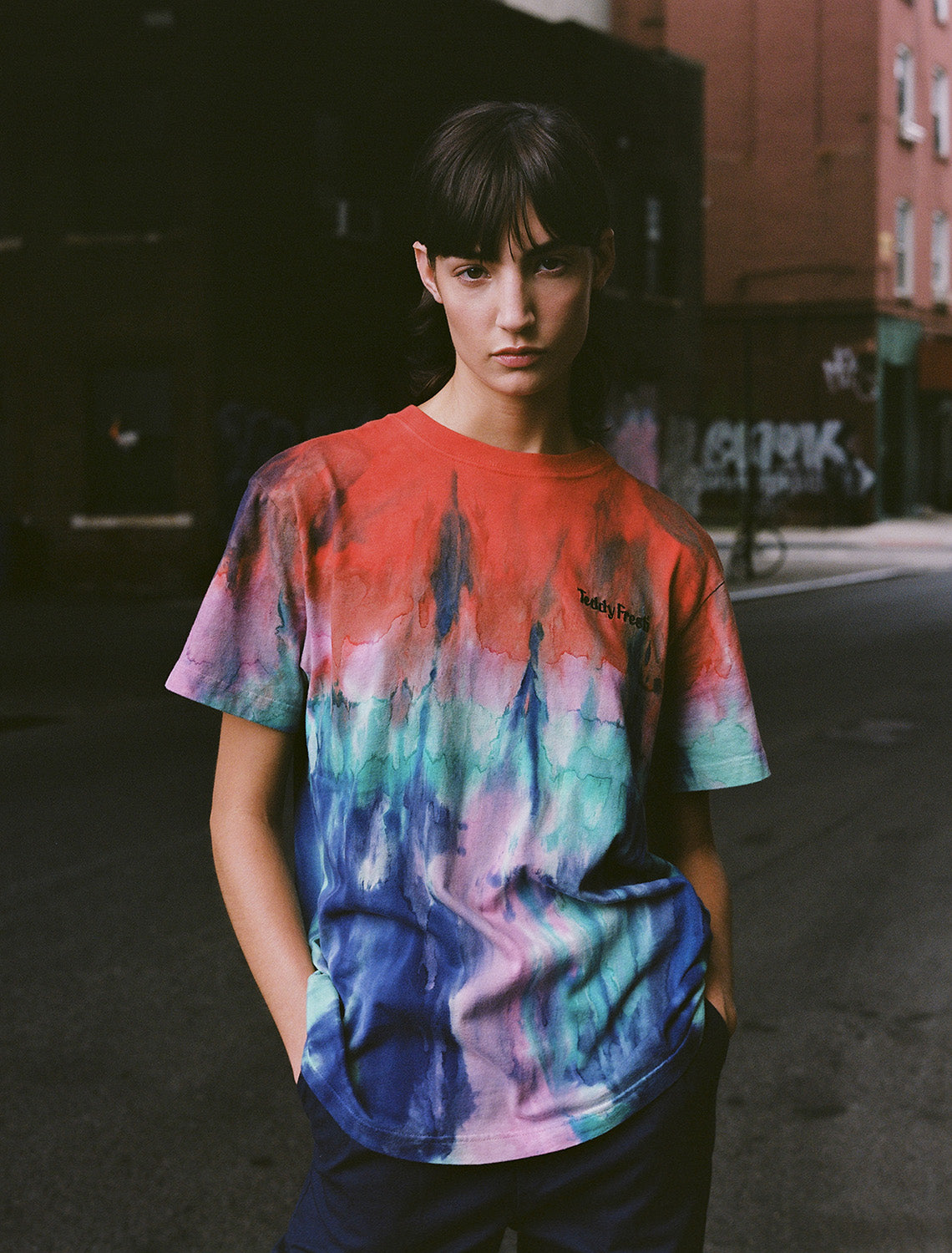 Watercolor Brushed Tie Dye Tee