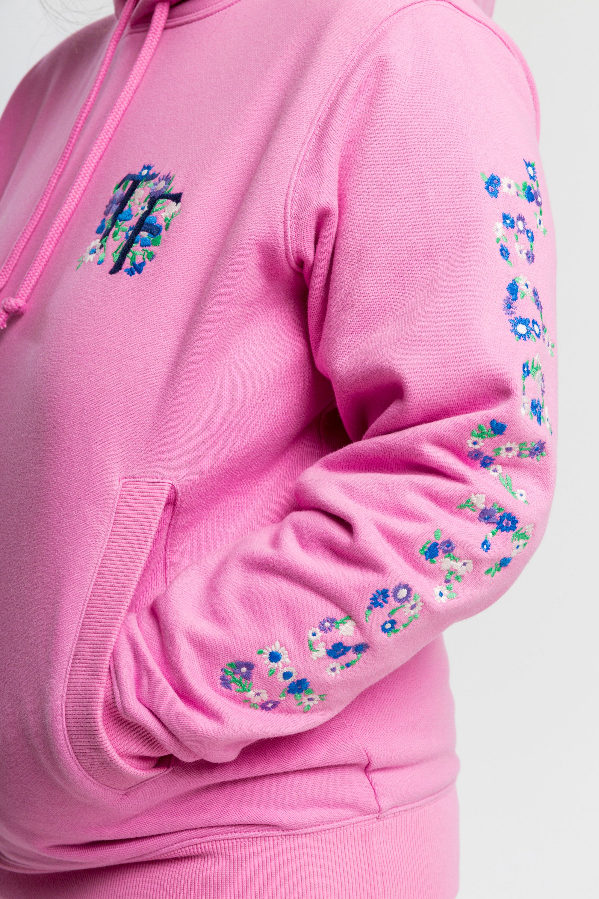 Floral Embroidered Hoodie