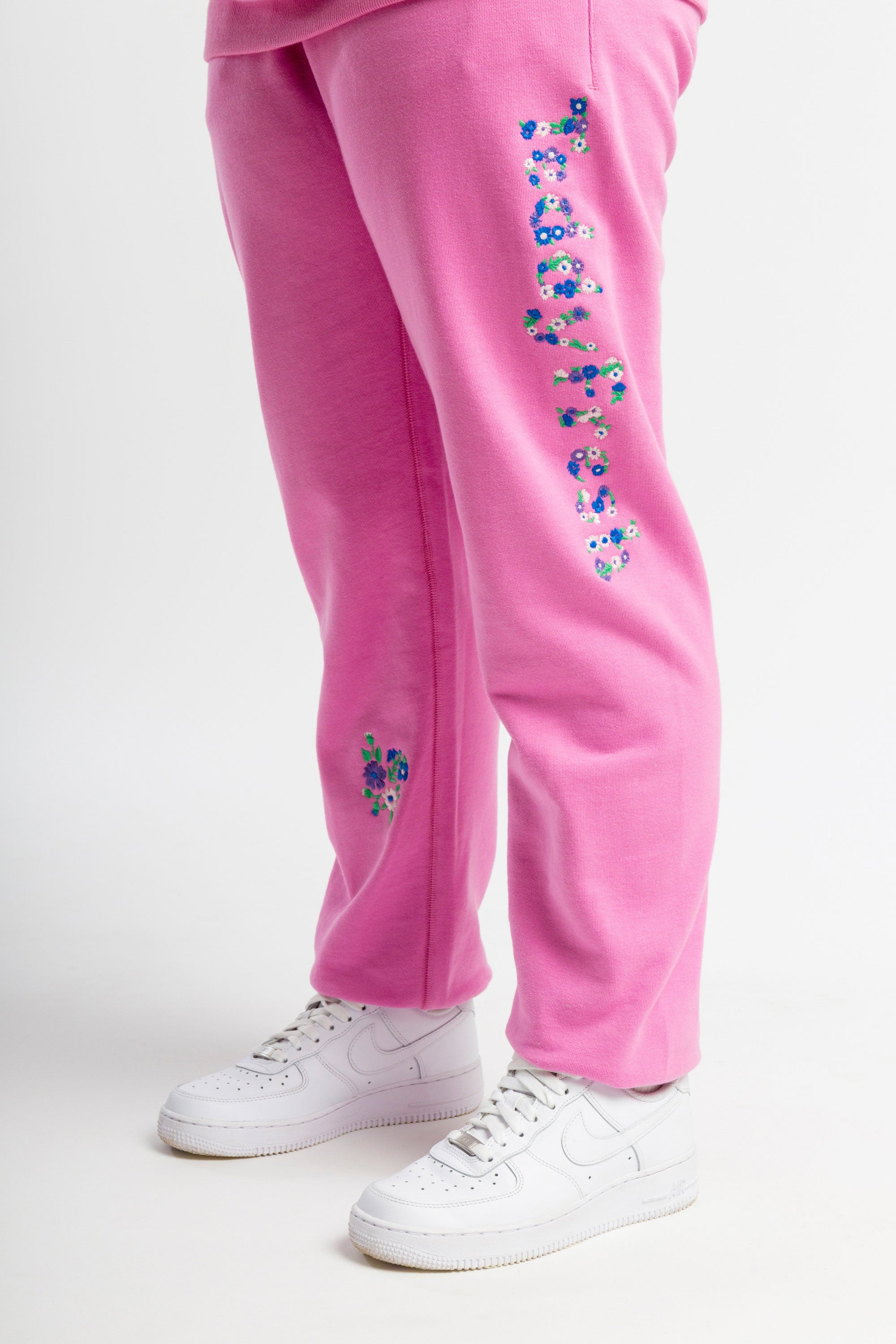 Floral Embroidered Sweatpants