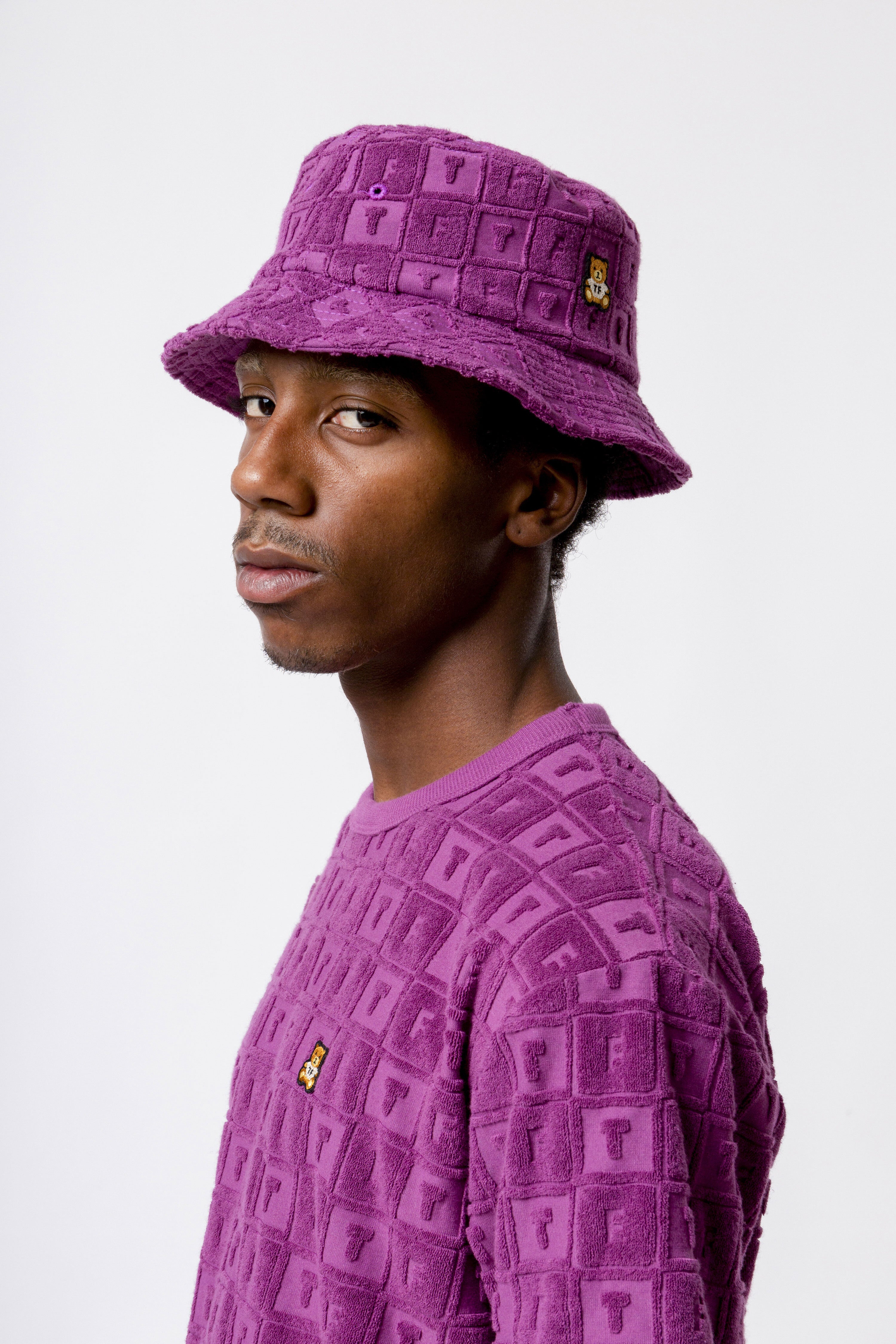 Jacquard Terry Cloth Bucket Hat