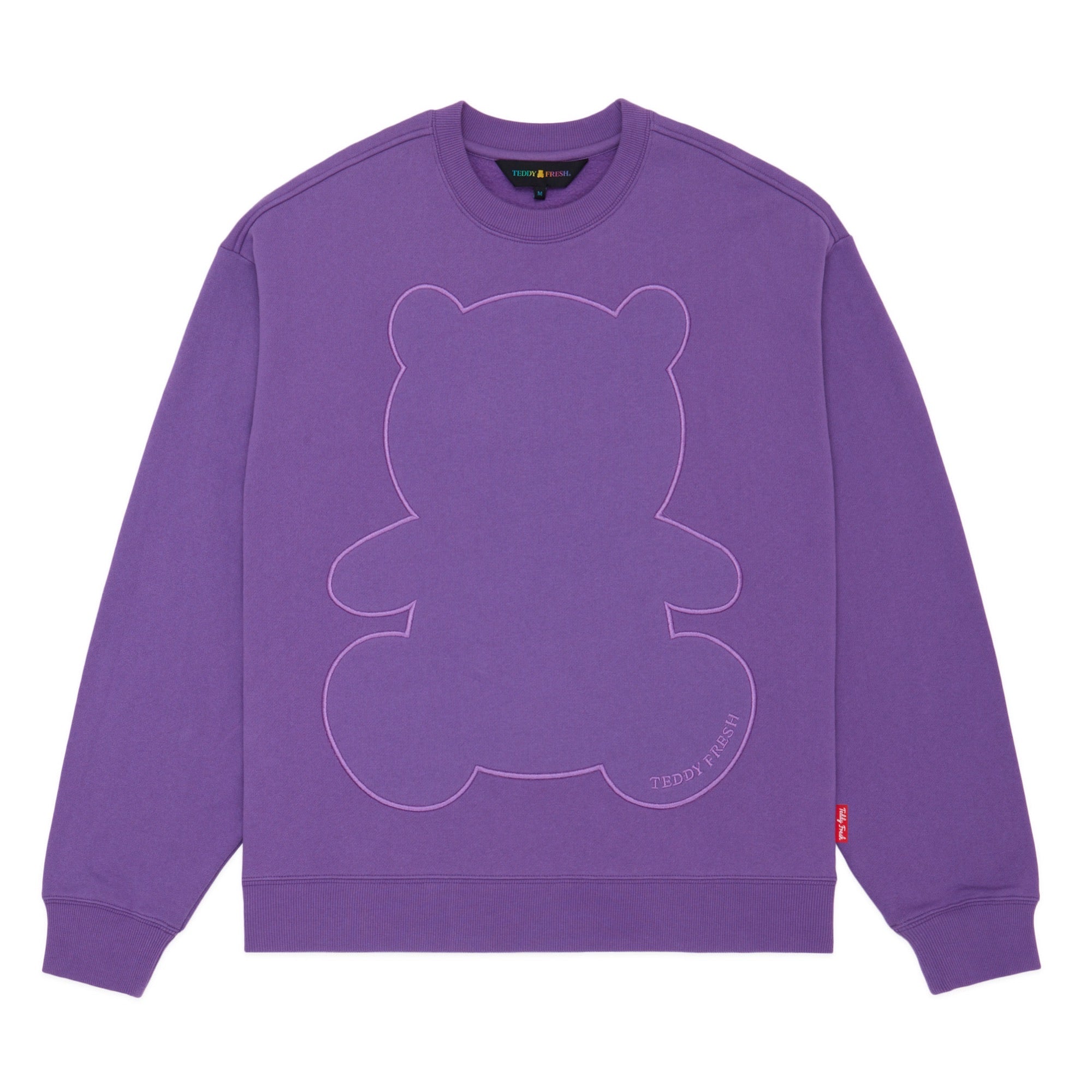 Teddy Fresh Quilted Bear Full Zip Hoodie Sweatshirt