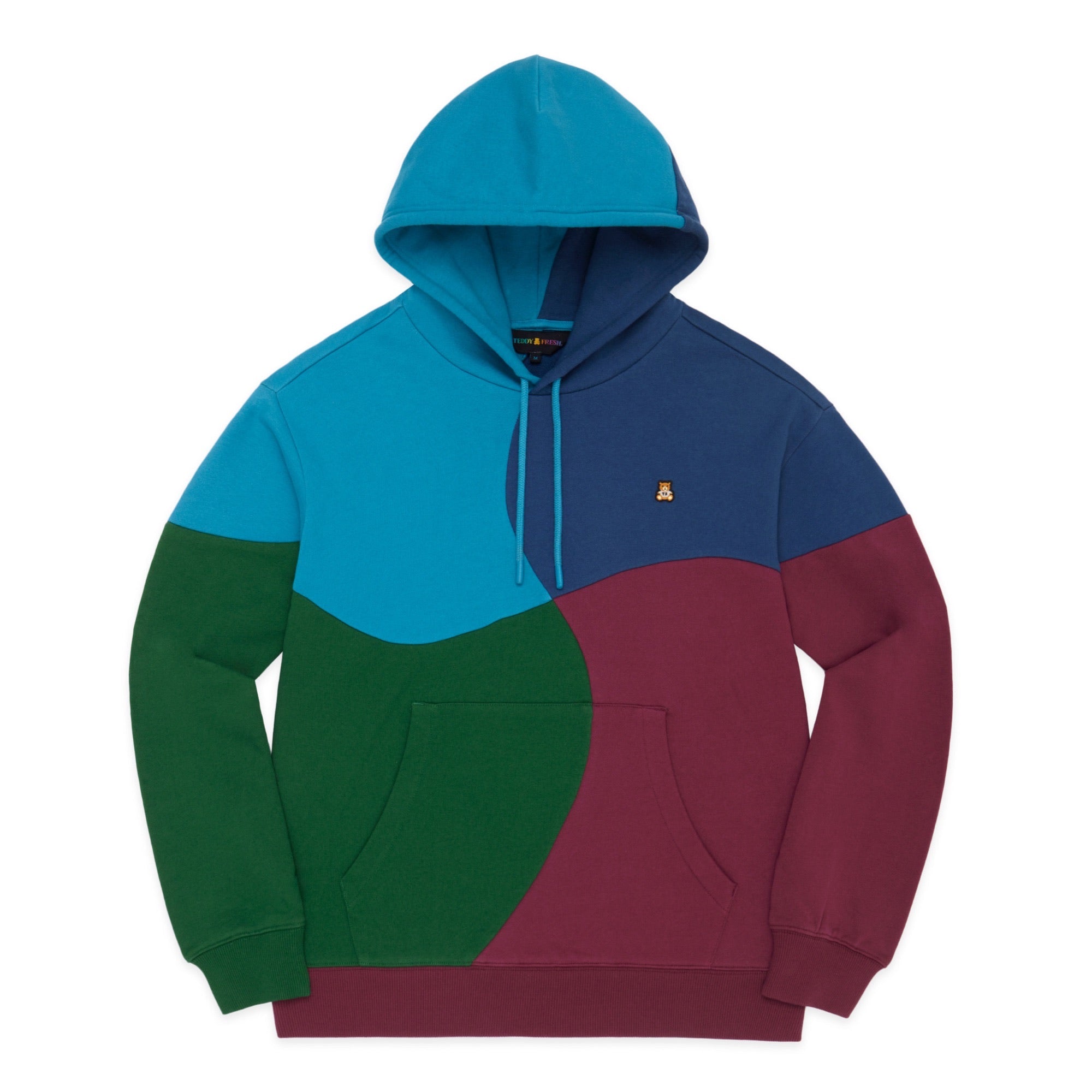 Teddy Fresh Colorblock Fleece Hoodie Sweatshirt