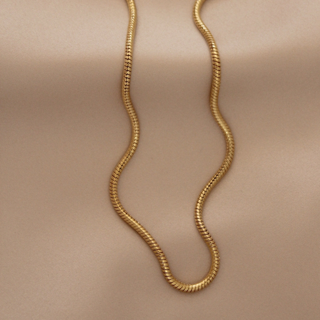 Thick Snake Chain Layering Necklace GP