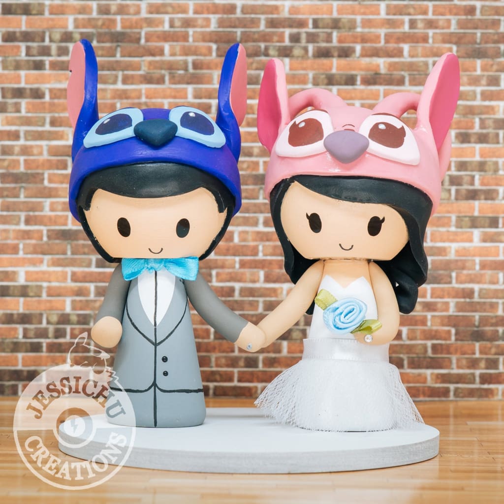 Stitch And Angel Lilo And Stitch Disney Inspired Wedding Cake Topper Wedding Cake Toppers Jessichu Creations