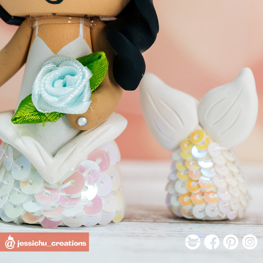 Mickey Groom Minnie Mermaid Bride Disney Inspired Wedding Cake