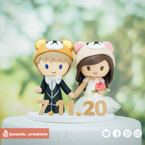 Bride and Groom Wedding Cake Topper Anime Wedding Cake  Etsy