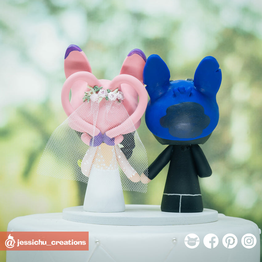 Stitch Angel Inspired Disney X Lilo And Stitch Inspired Custom Wedding Cake Topper Wedding Cake Toppers Jessichu Creations