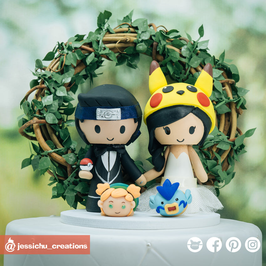 Anime Style Bobblehead Doll Wedding Cake Topper  BobbleGifts UK