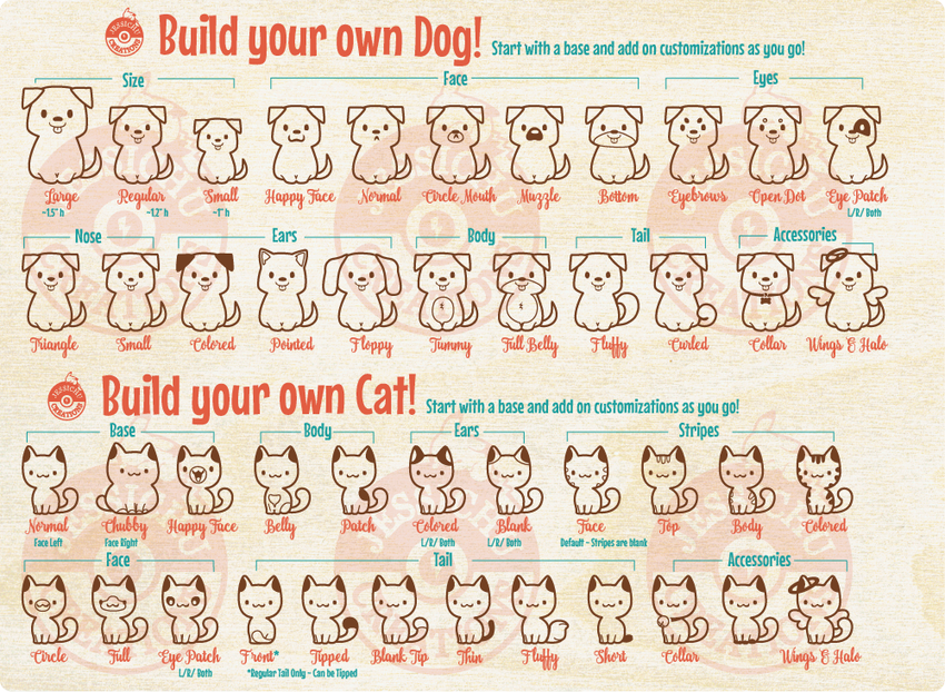 Wooden Dog or Cat Charm - Add-on Only | Wooden Cutouts | Jessichu Creations