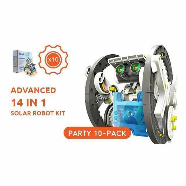 Advanced 14 in 1 DIY Solar Robot Kit - Party Pack - 10 ...