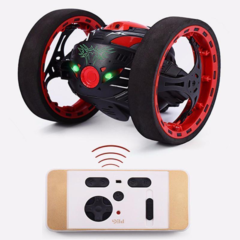 leaping dragon rc bounce car with led laser night lights