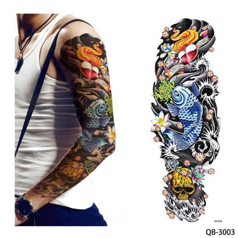 1 Piece Water Transfer Temporary Tattoo Full Arm Ondecal