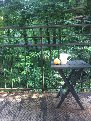 Georgia peach on the balcony. Gather perfume, Ananda Wilson 