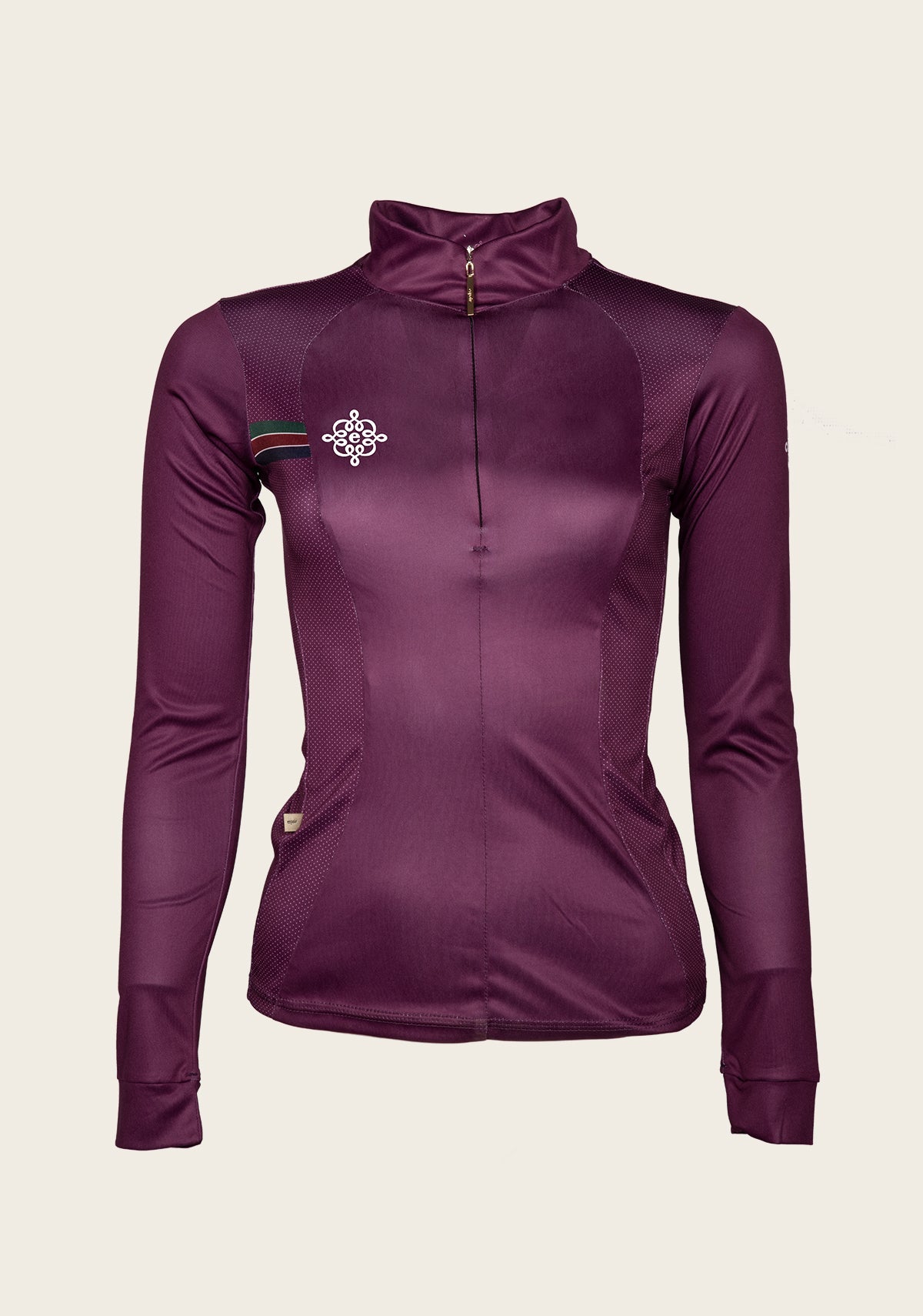 SALE Espoir Lumiere Sport Collection Plum Quarter Zip Sun Shirt