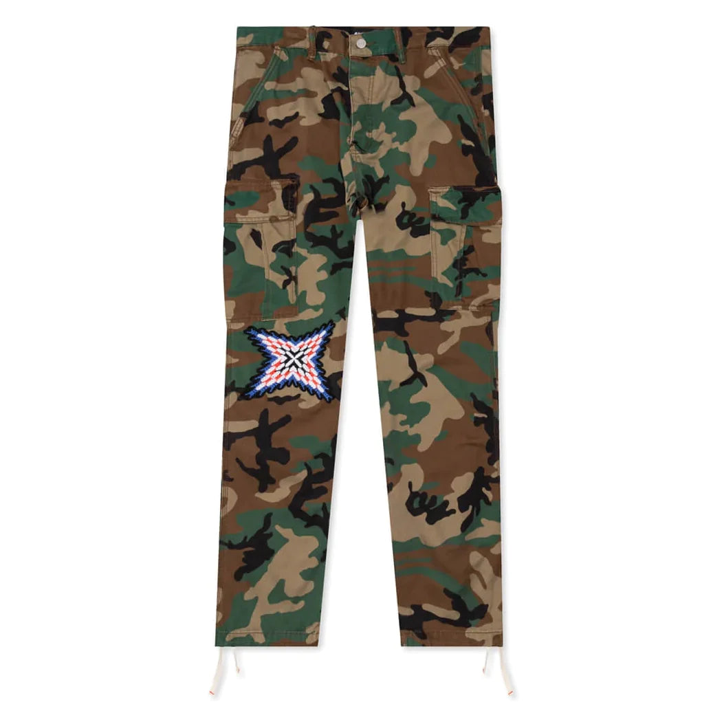 Purple Brand P013 Camo With Knee Embroidery Cargo Pant