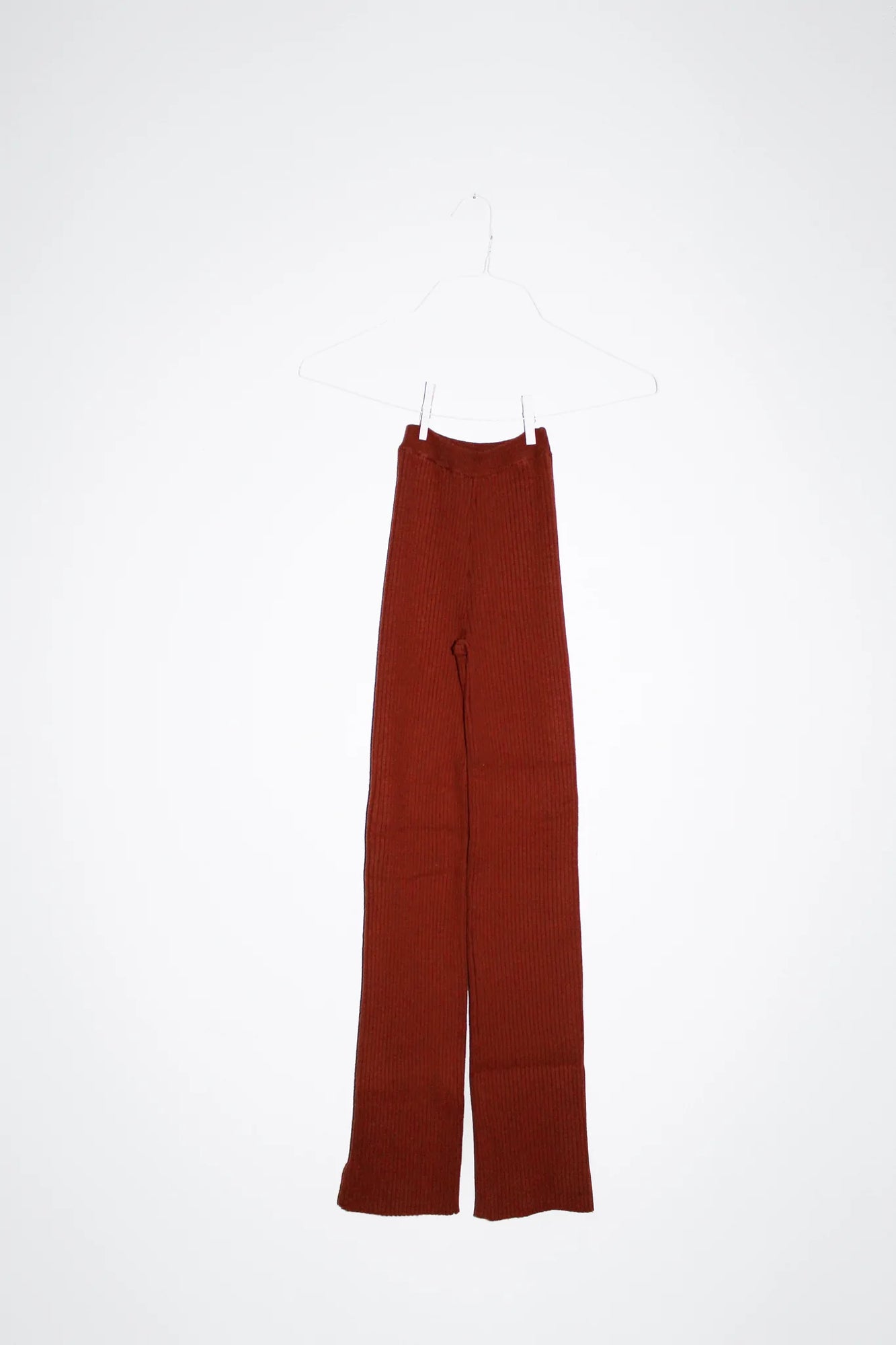 UNICOR Store: Red Elastic Waist Trousers without Pockets