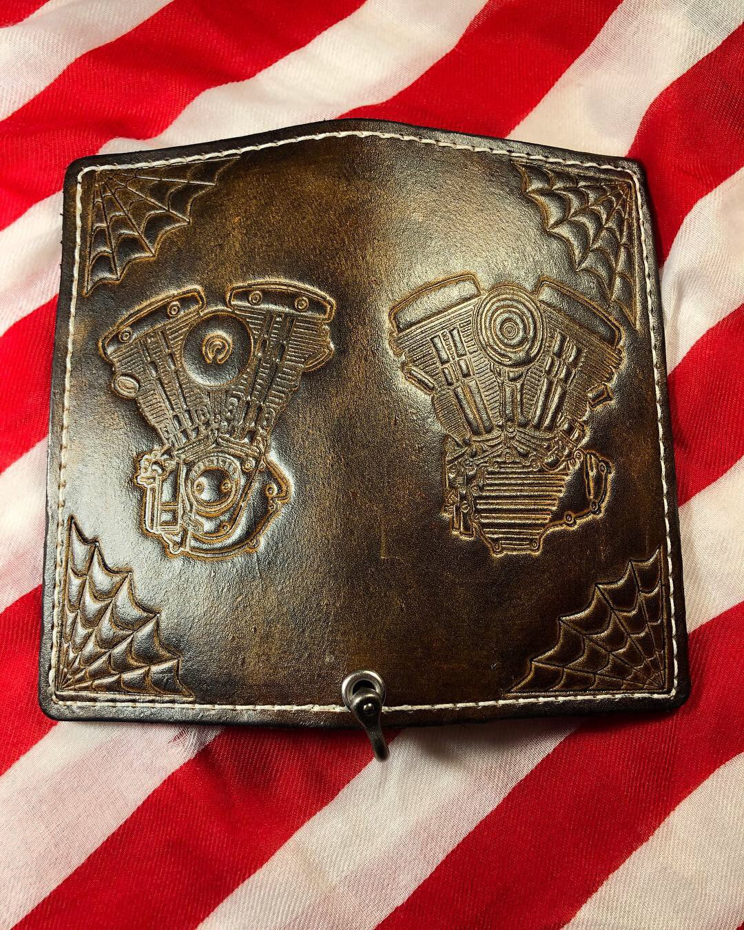 Custom Leather Embossed Long Wallet by 