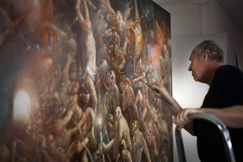 peter howson at work