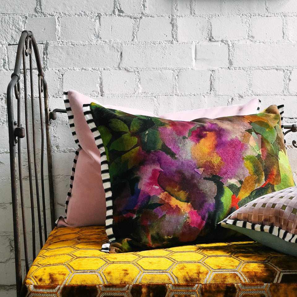 Designers Guild Surimono Berry Velvet Cushion