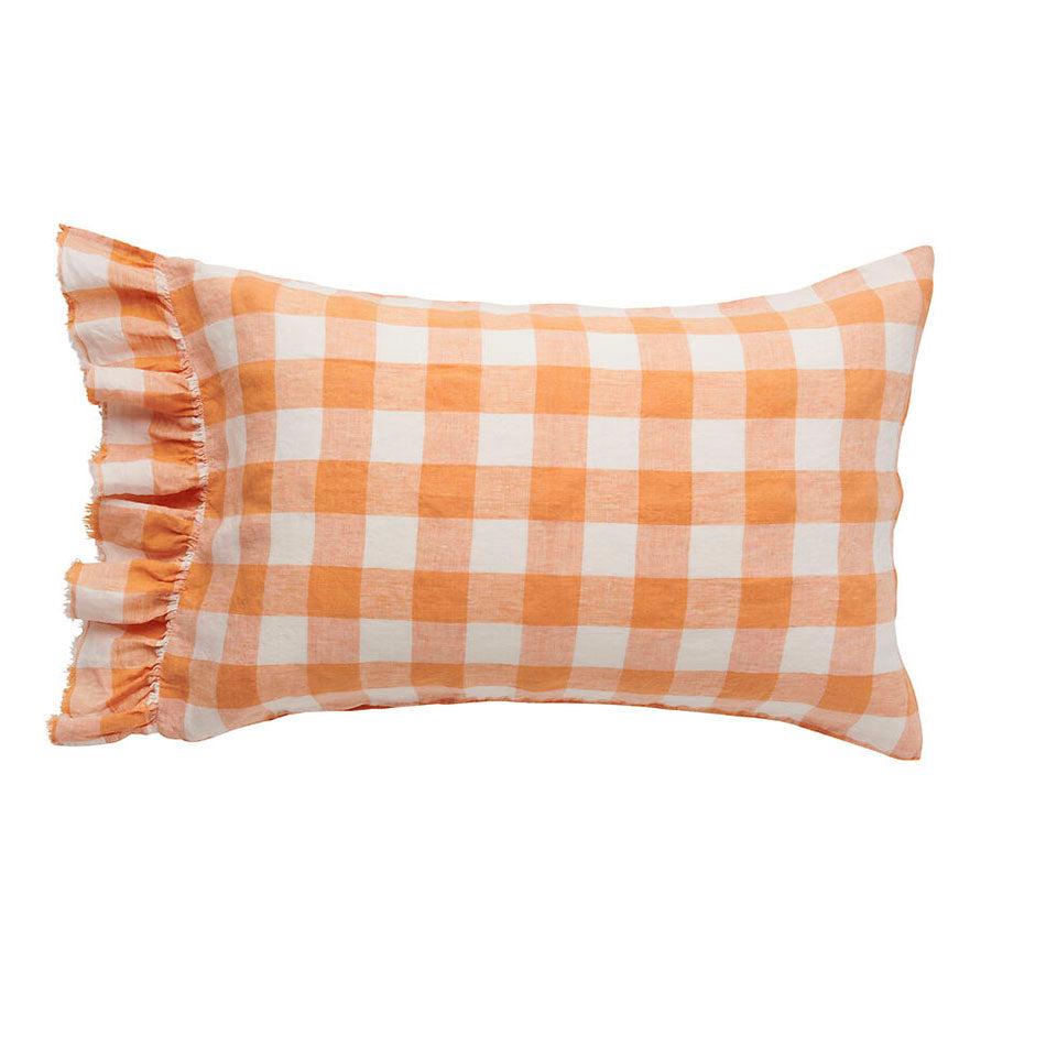 Society Of Wanderers Pillowcases | Peaches & Cream Ruffle