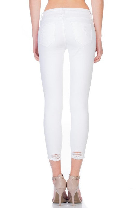 YES INDEED White Skinny Jeans – Root & Flowers Boutique