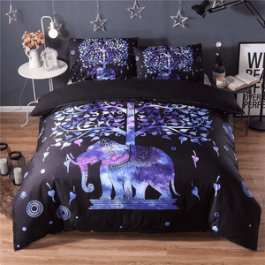 Elephant Tree Of Life Bedding Set 3pcs Wickedaf