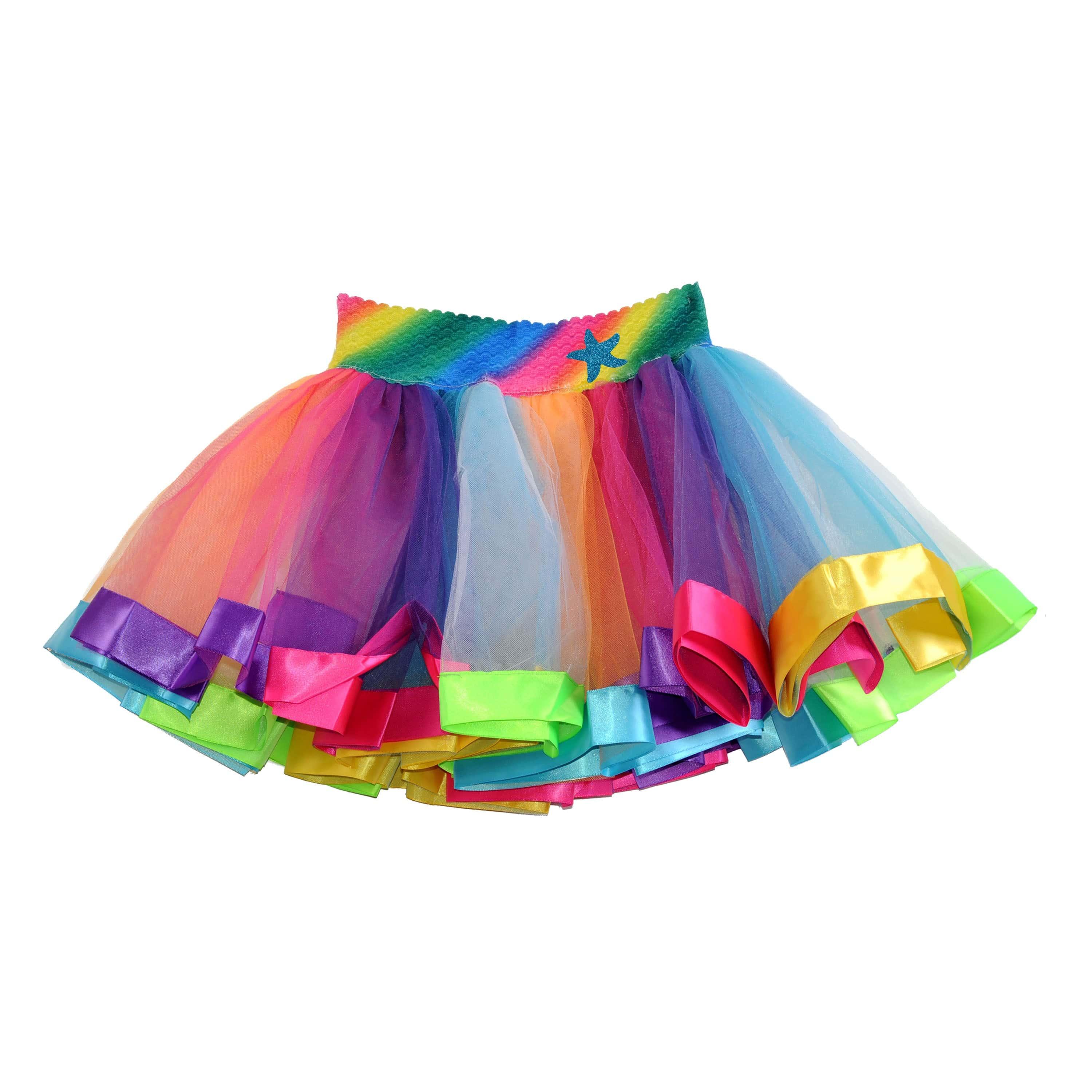Разноцветная юбка. Радужная юбка. Радужная юбка для девочки. Юбочка цветные.