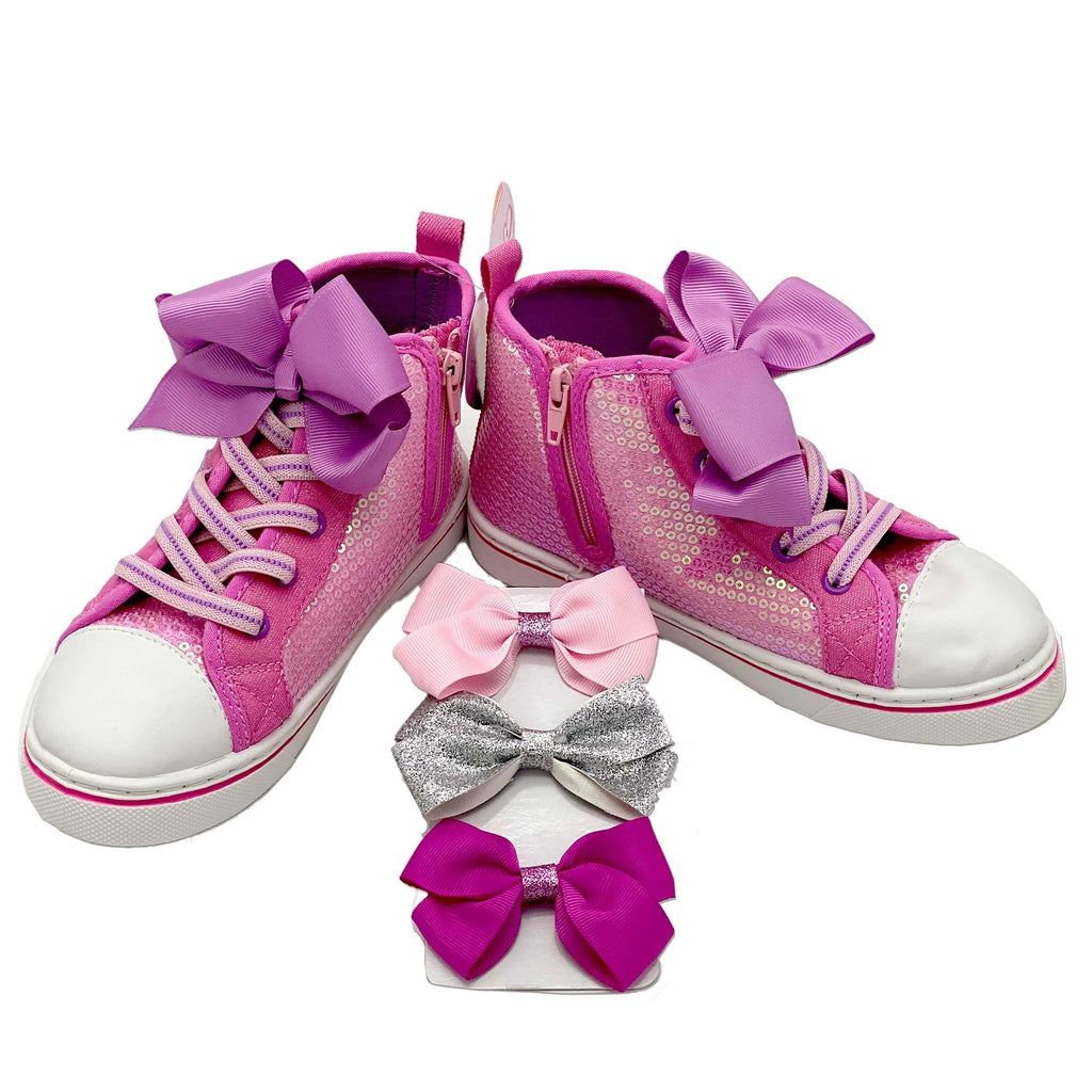 Jojo Siwa Girls Pink Hightop Shoes Kids Sneakers Bubblegum Divas Bubblegum Divas