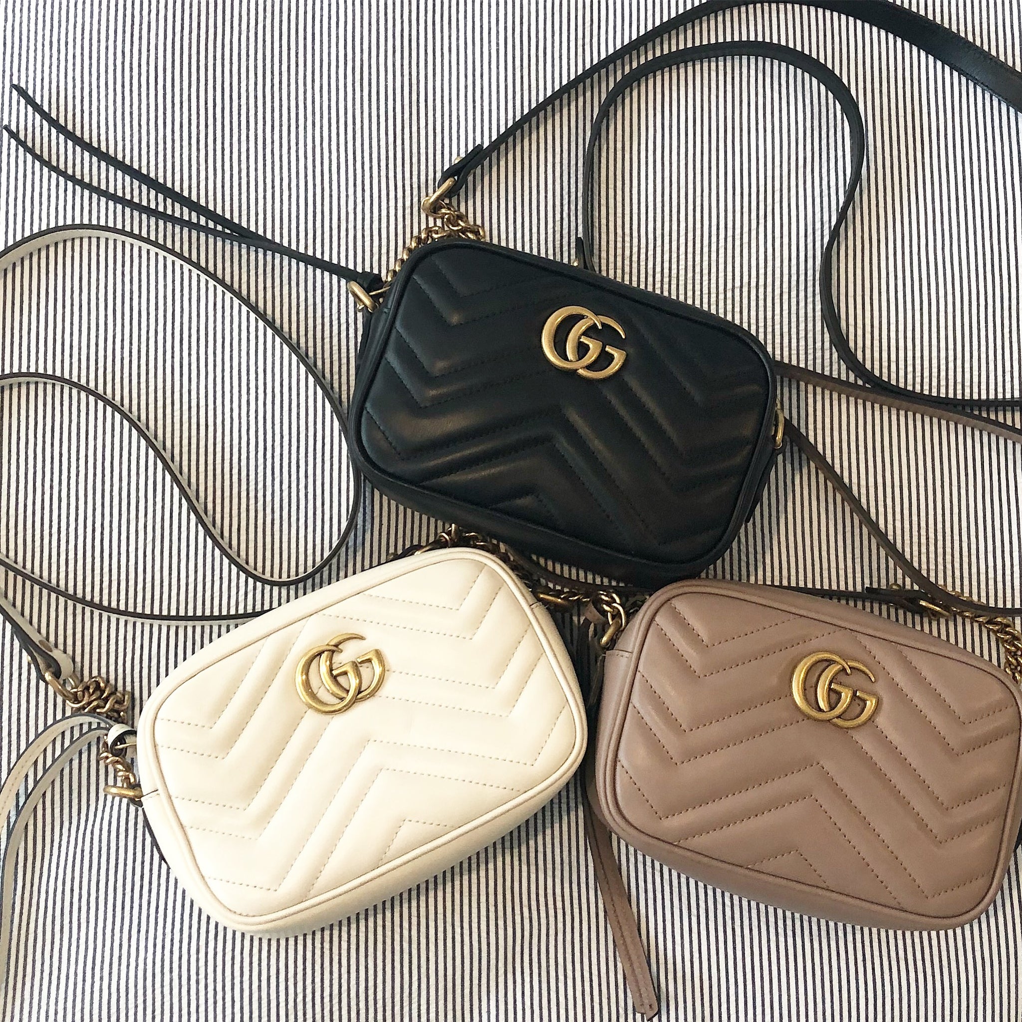 Gucci GG mini marmont chain bag off white – Style Secret