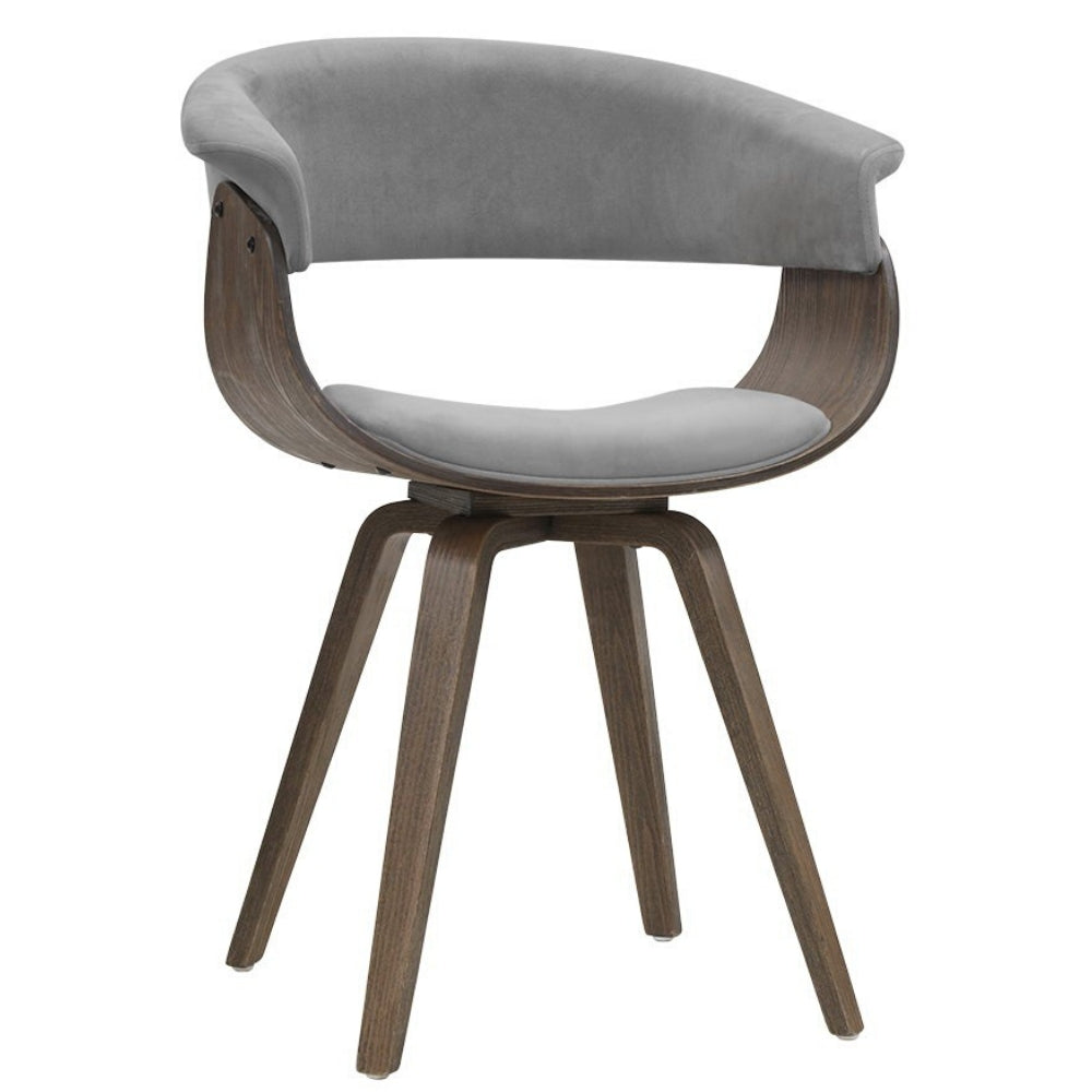 Montauk Velvet Dining Chair in Grey - Marc & Main