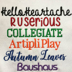 Embroidery Fonts