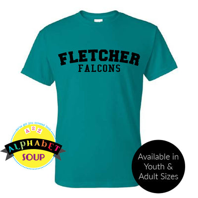 Fletcher Falcon short sleeve Tee in Teal
