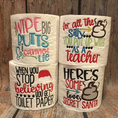 Personalized, Embroidered Happy Birthday Toilet Paper With Name and Age 