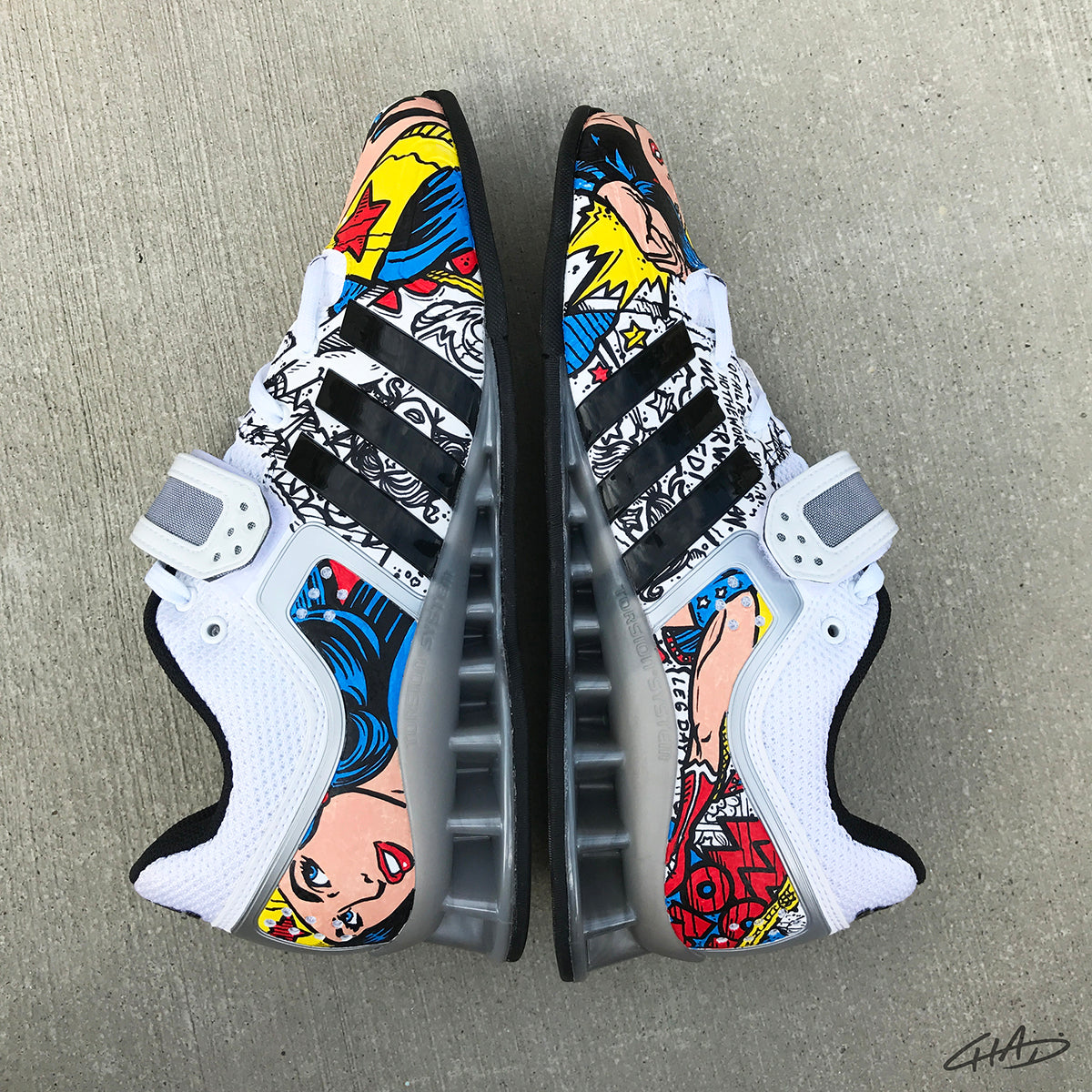 Wonder Woman Custom Hand Painted Adidas 