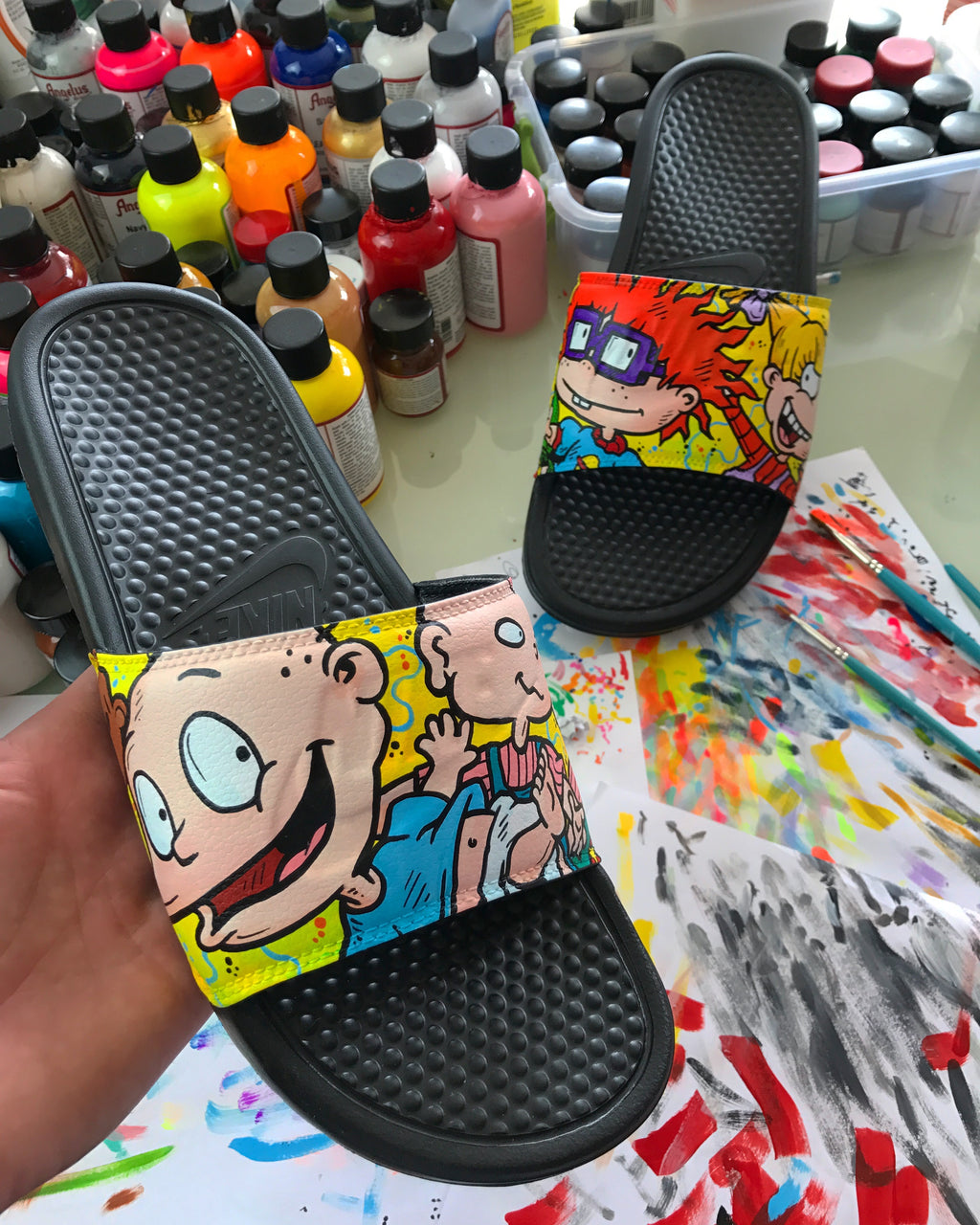 spongebob nike slides