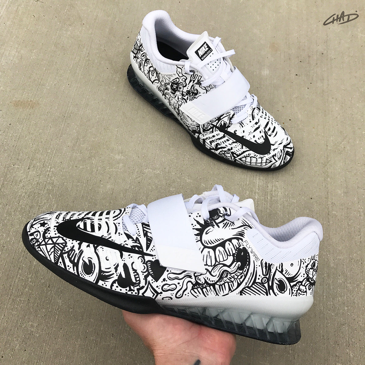 Doodles Hand painted Nike Romaleos 3 
