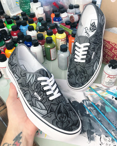 Dark Roses - Custom hand painted Vans 