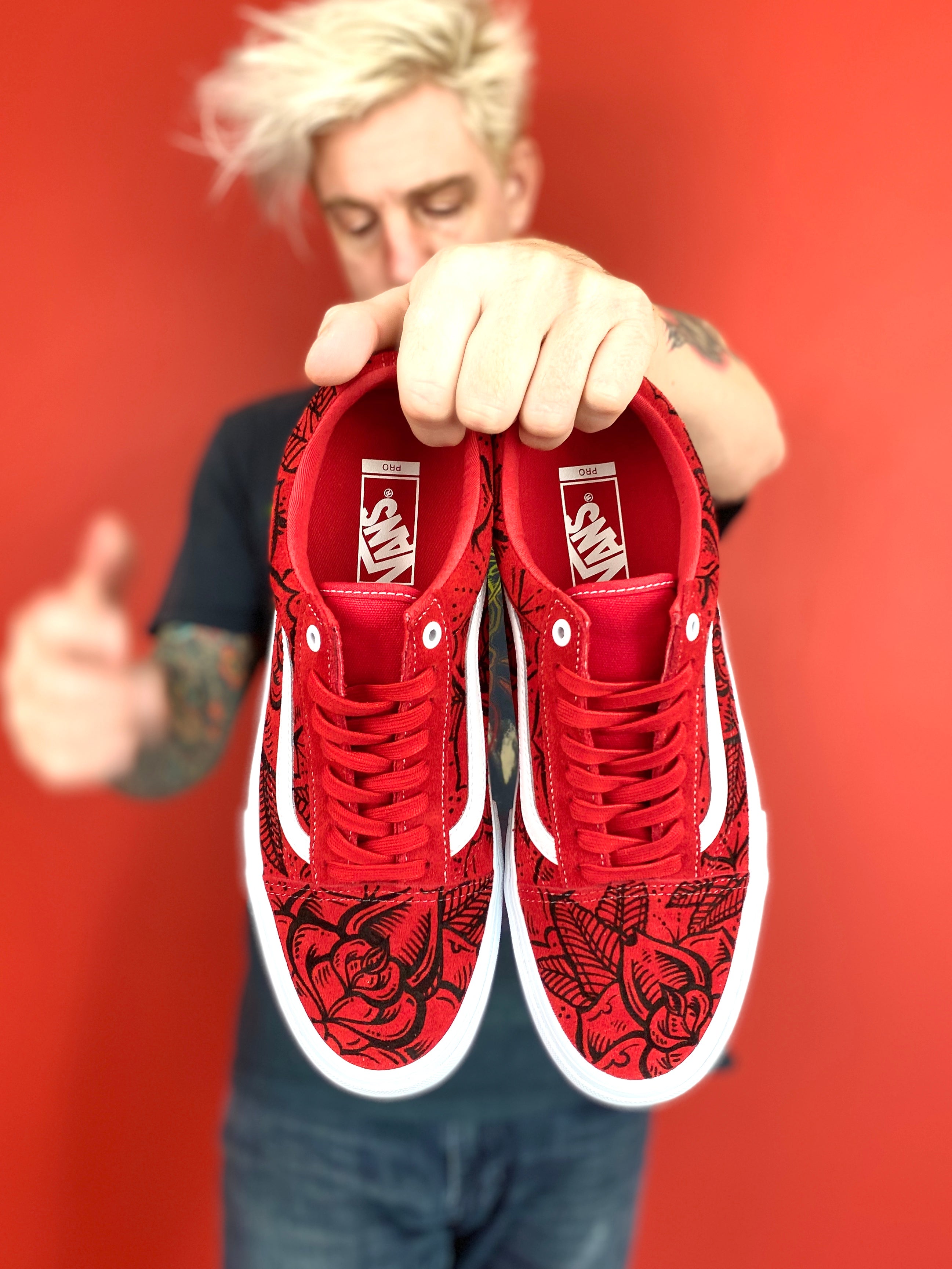 The Rose Collection - Custom hand painted Vans OLD SKOOL shoes –  chadcantcolor