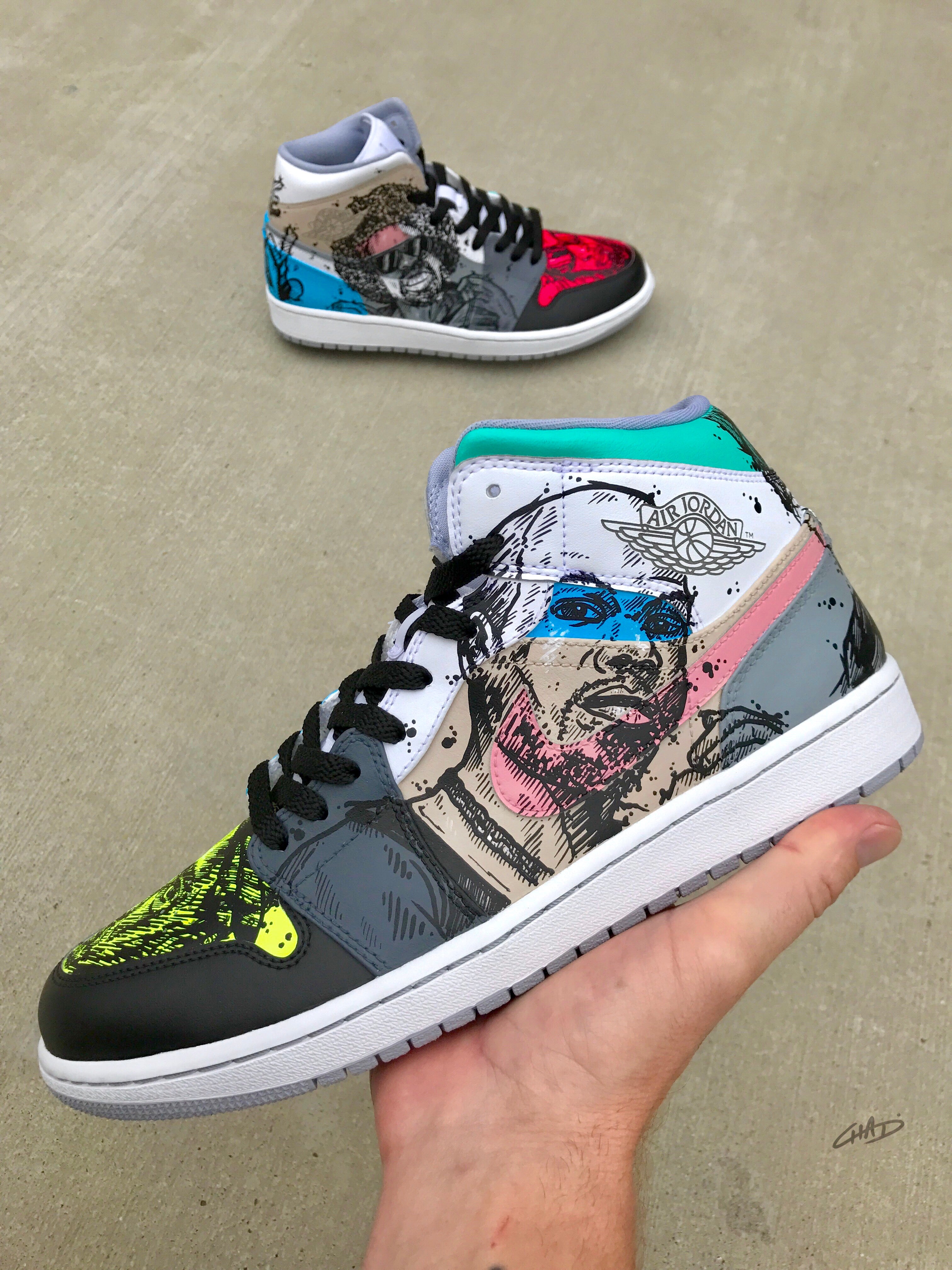 hand painted jordans