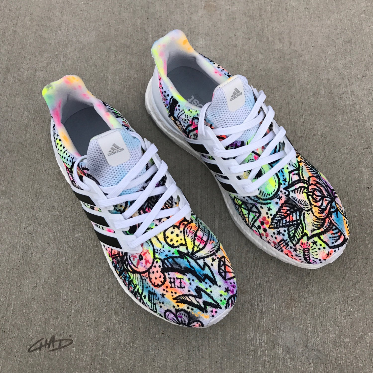 Custom Adidas Boost "Hydo's" shoes – chadcantcolor
