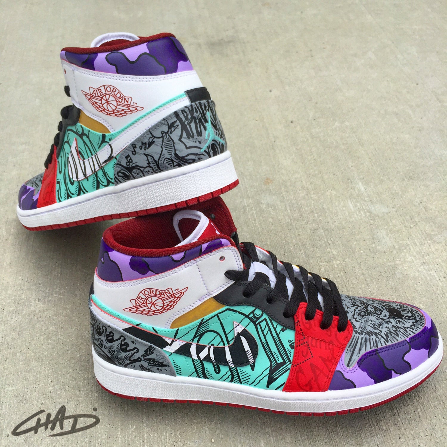 hand painted jordans