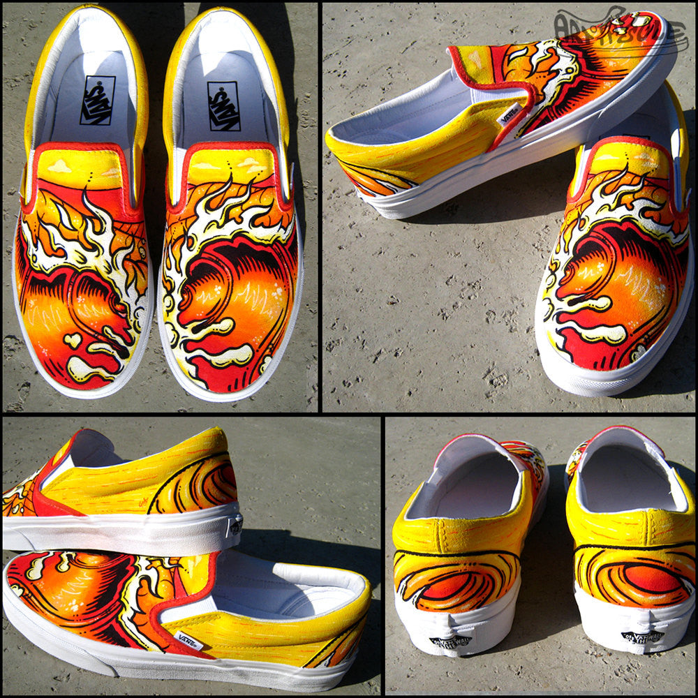 slip on vans painted